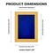 Classic Natural Wood Shadow Box Frame with Acrylic Front - Royal Blue Suede Backing, 30 Sizes